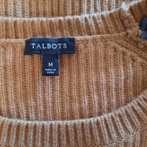 Talbots lambswool color block sweater sz medium *M6 - Picture 3 of 5